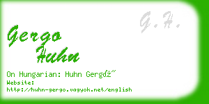 gergo huhn business card